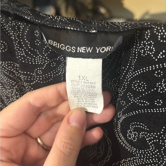 Briggs New York Black whimsical goth Paisley Skirt - Picture 2 of 6